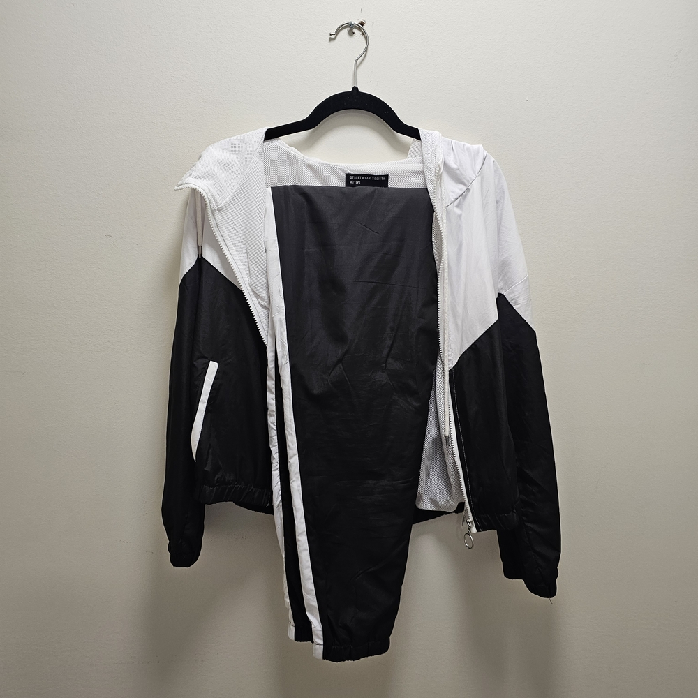 Streetwear Society Black and White Bomber Tracksuit